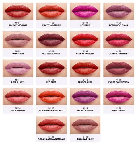 ysl tatouage couture matte stain swatches all colors 23|ysl rose gold riot.